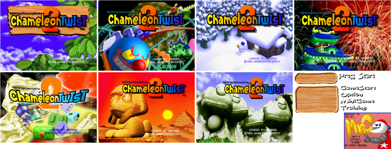 Chameleon Twist 2 - Title Screens