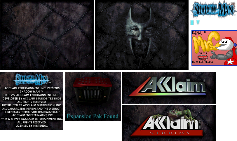 Shadow Man - Menu Background and Logos