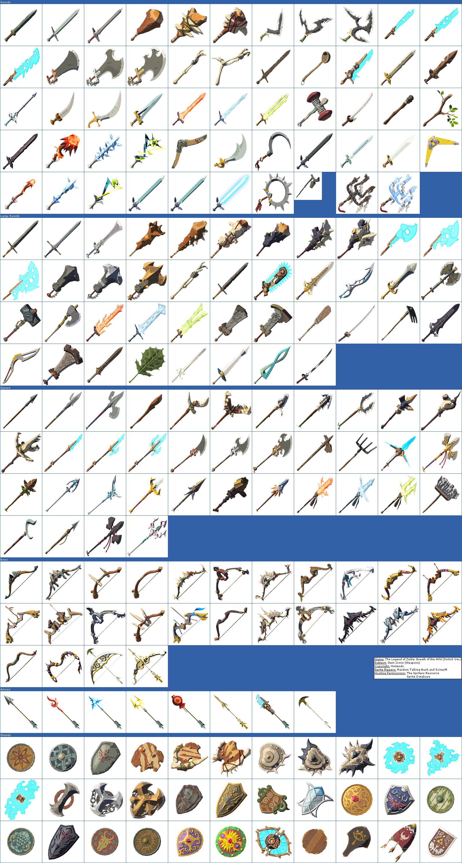Item Icons (Weapons)