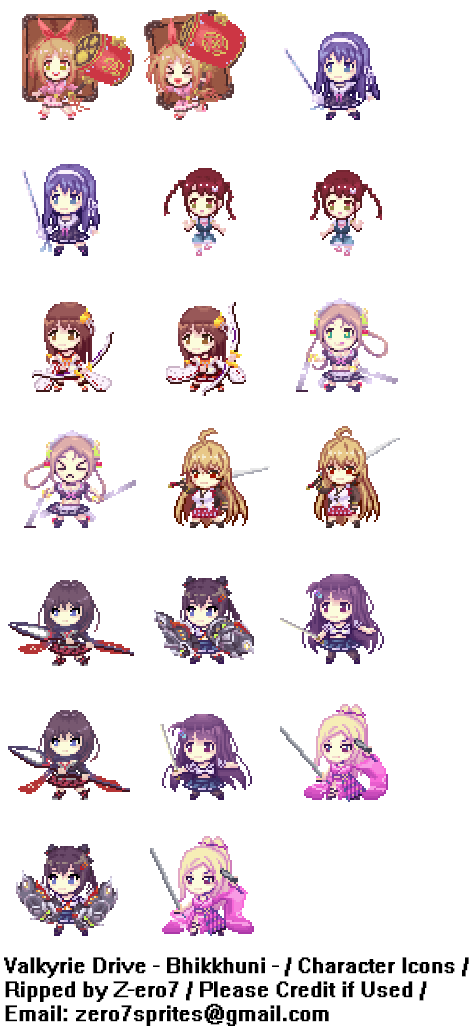 Valkyrie Drive - Bhikkhuni - - Character Icons