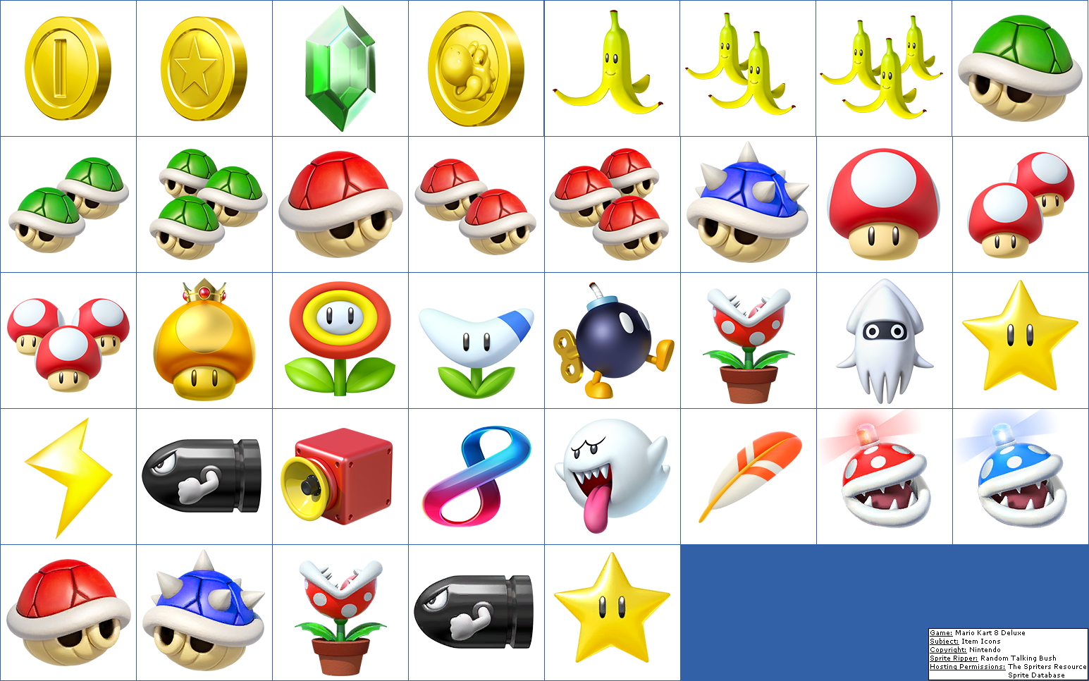Mario Kart 8 Deluxe - Item Icons