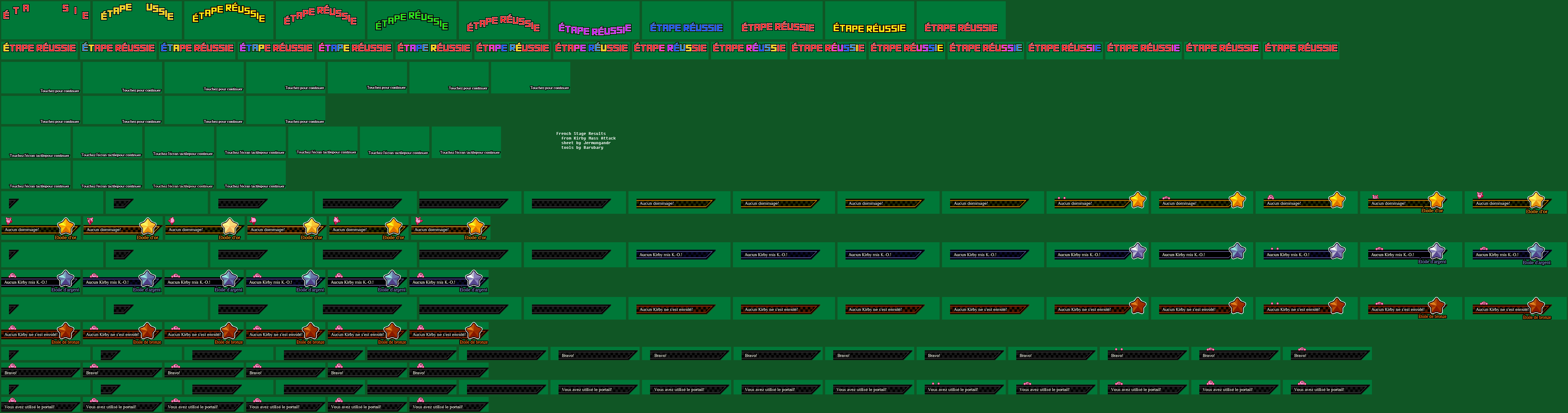 Kirby Mass Attack - Stage Results (French)