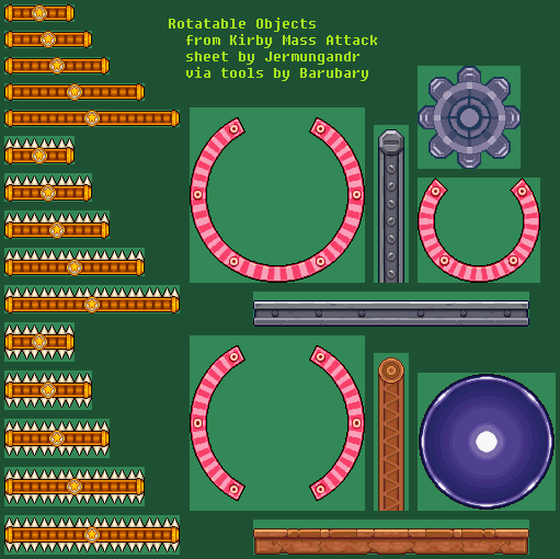 Kirby Mass Attack - Rotatable Objects