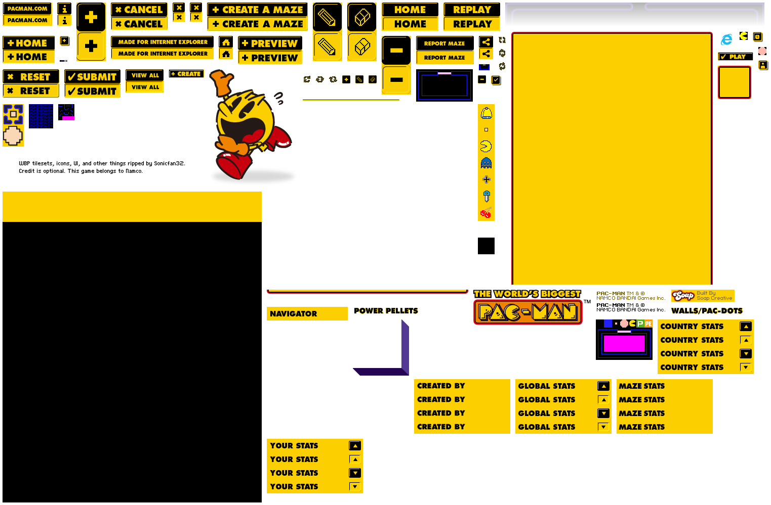 The World's Biggest Pac-Man - UI, Level Editor, and Miscellaneous