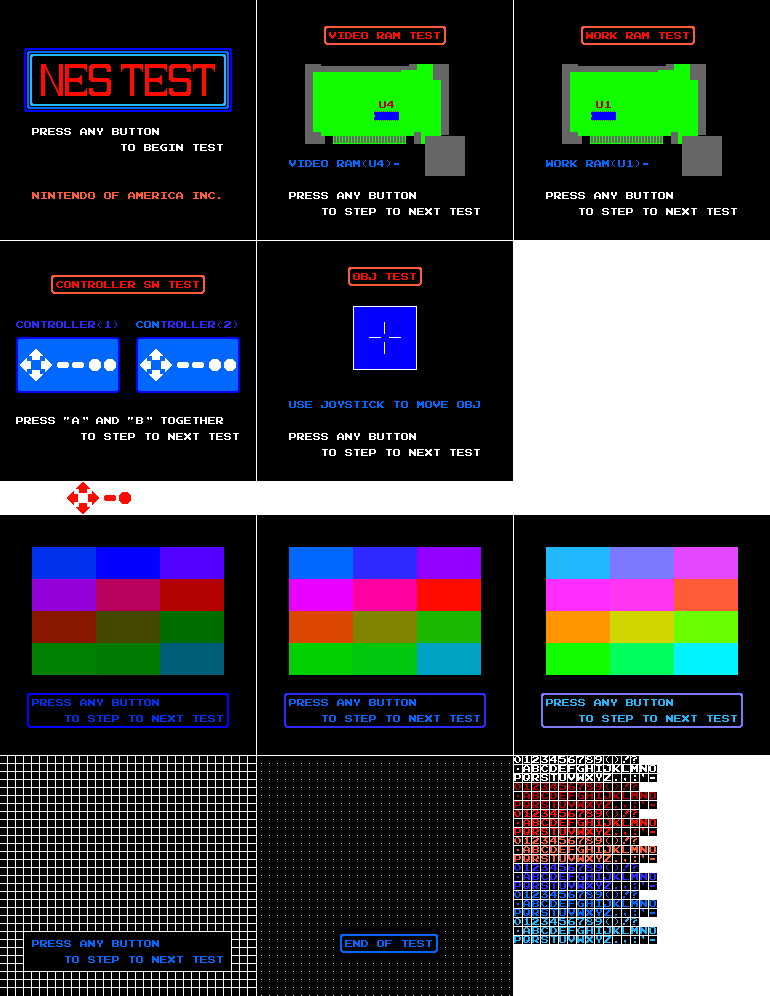 NES Test Cart - General Sprites