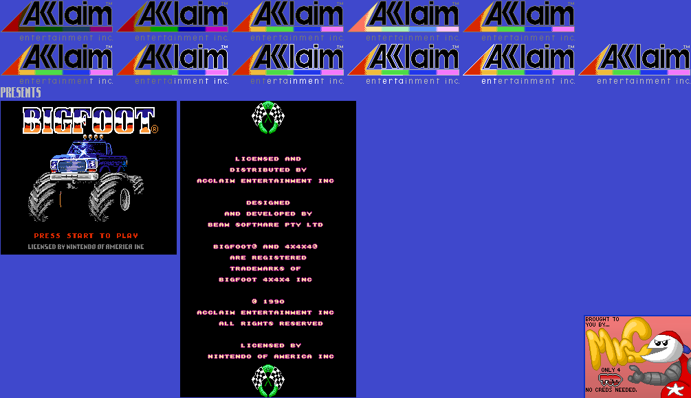Acclaim Logo and Title Screen
