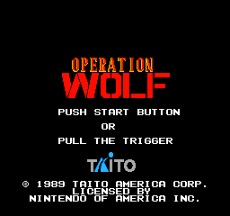 Operation Wolf - Title Screen