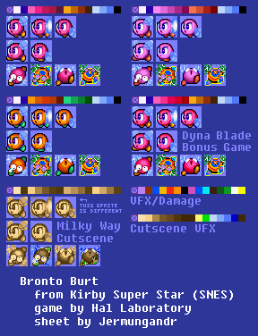 Kirby Super Star / Kirby's Fun Pak - Bronto Burt