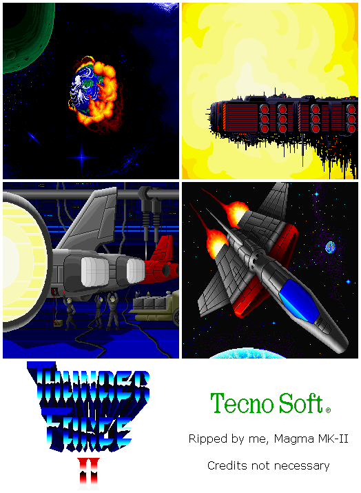 Thunder Force II - Intro and Title Screen