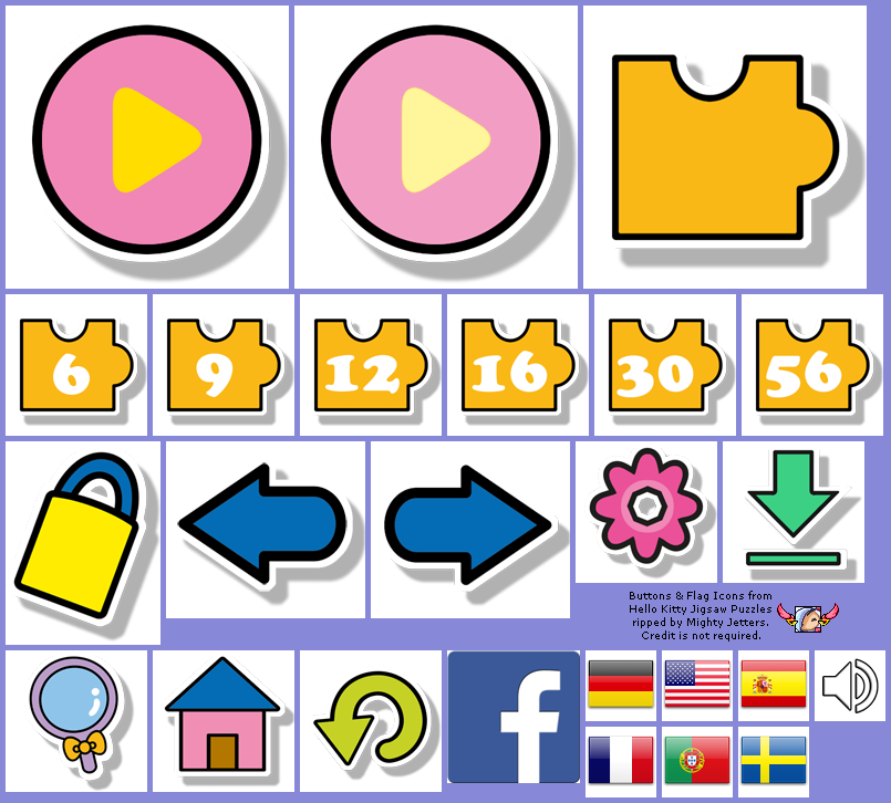 Buttons & Flag Icons