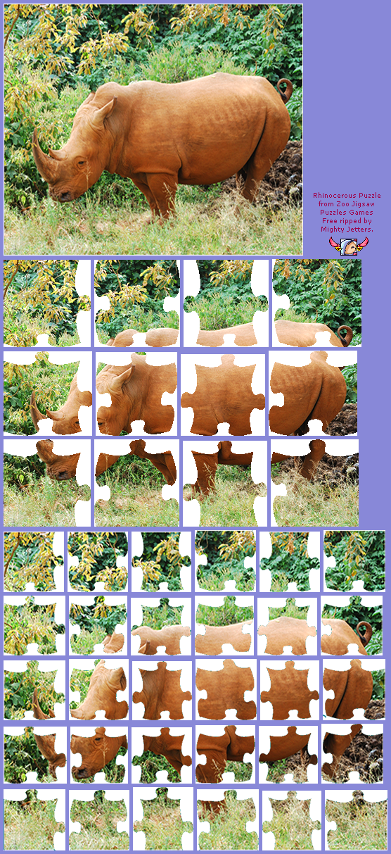 Zoo Jigsaw Puzzles Games Free - Rhinocerous