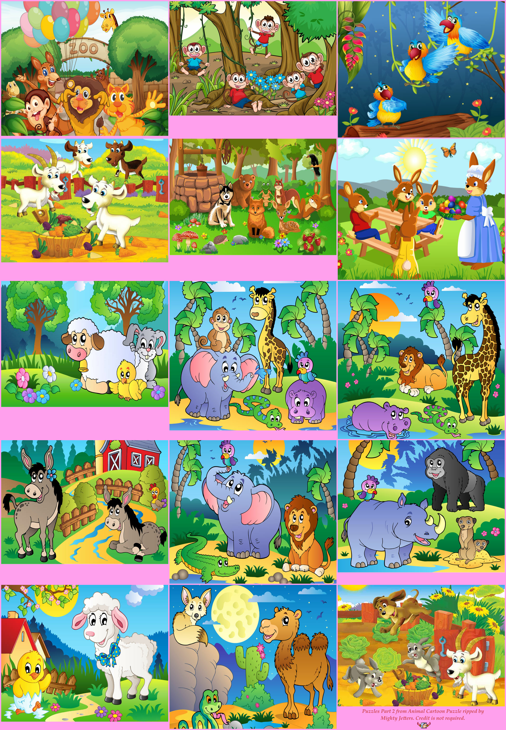 Animal Cartoon Puzzle - Puzzles (2 / 4)