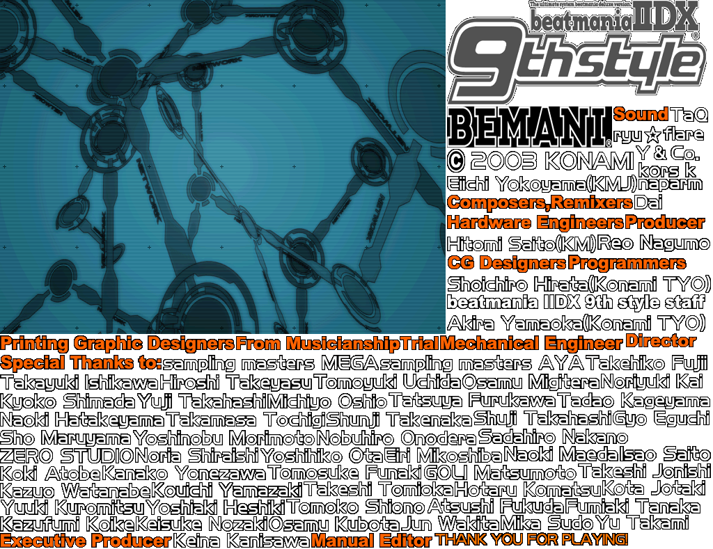 beatmania IIDX Series - Credits