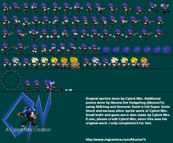 Sonic the Hedgehog Media Customs - Evil Sonic