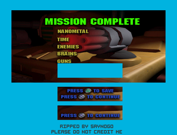 Mission Complete Screen