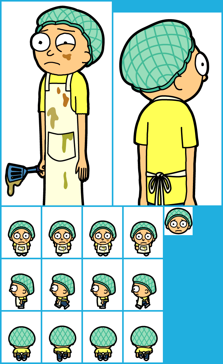 Pocket Mortys - #166 Kitchen Boy Morty