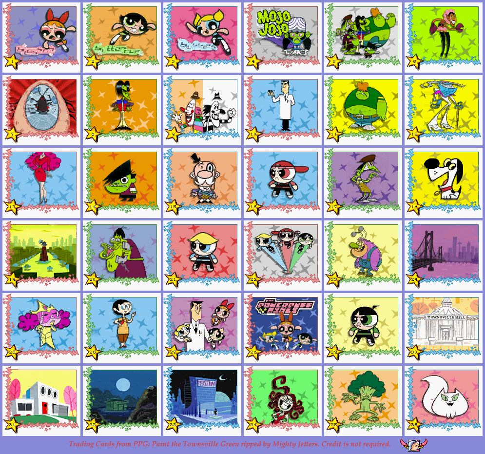 The Powerpuff Girls: Paint the Townsville Green - Trading Cards