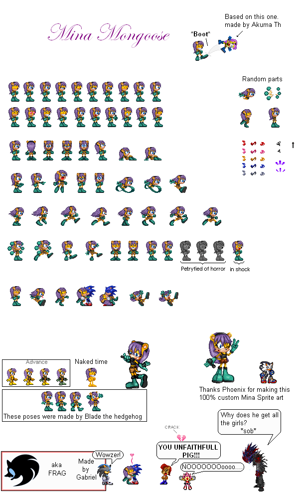 Sonic the Hedgehog Media Customs - Mina (Genesis-Style)