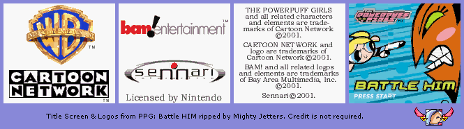 The Powerpuff Girls: Battle HIM - Title Screen & Logos