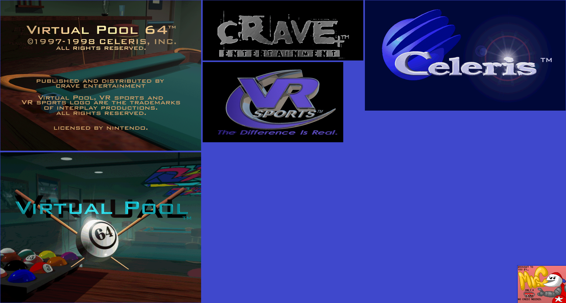 Virtual Pool 64 - Title Screen & Logos