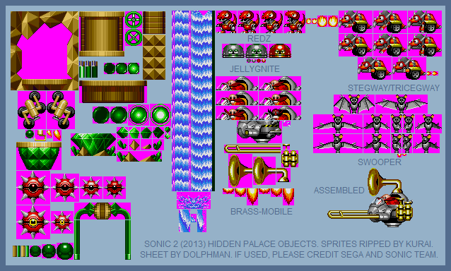 Sonic the Hedgehog 2 - Hidden Palace Zone Objects