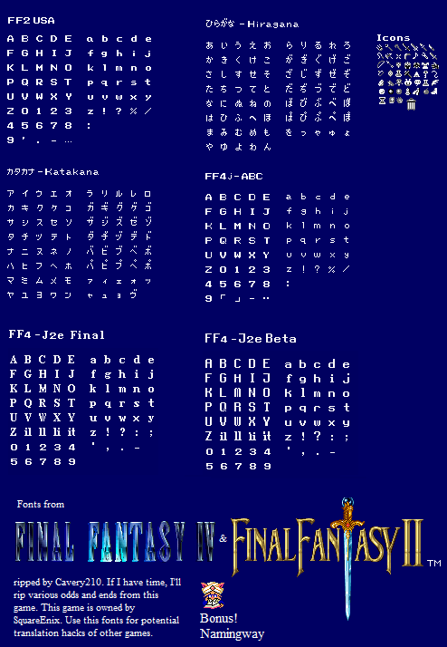 Final Fantasy 4 - Font