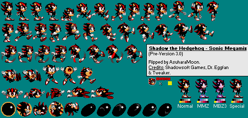 Sonic the Hedgehog Megamix (Hack) - Shadow the Hedgehog (Pre-3.0)