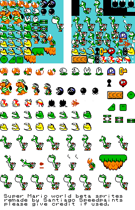 super mario world sprites misc