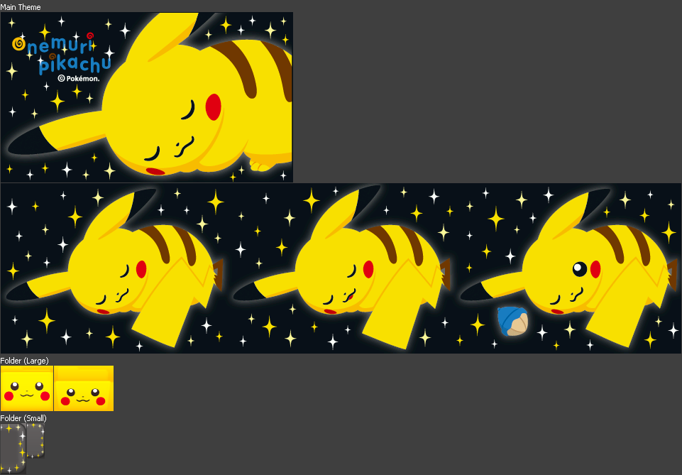 Nintendo 3DS Themes - Onemuri Pikachu