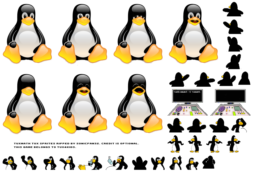 Tux, Of Math Command (TuxMath) - Tux