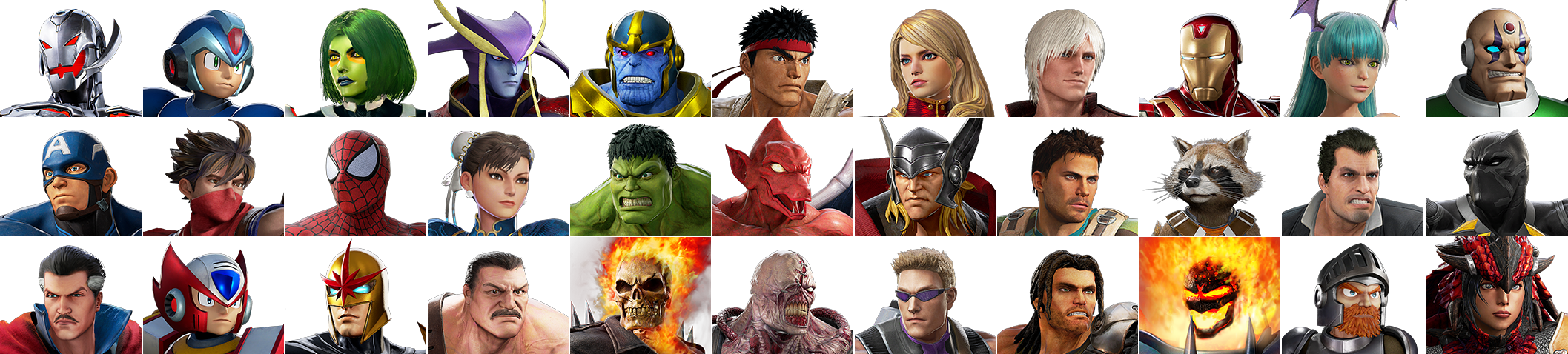 Marvel vs. Capcom: Infinite - Character Select Icons