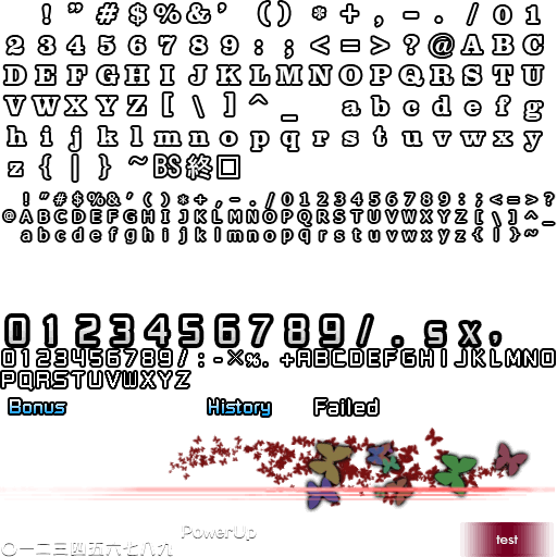 Touhou Kanjuden (Legacy of Lunatic Kingdom) - Font