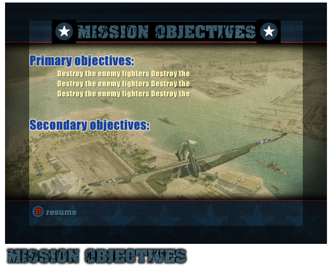 Blazing Angels: Squadrons of WWII - Mission Objectives