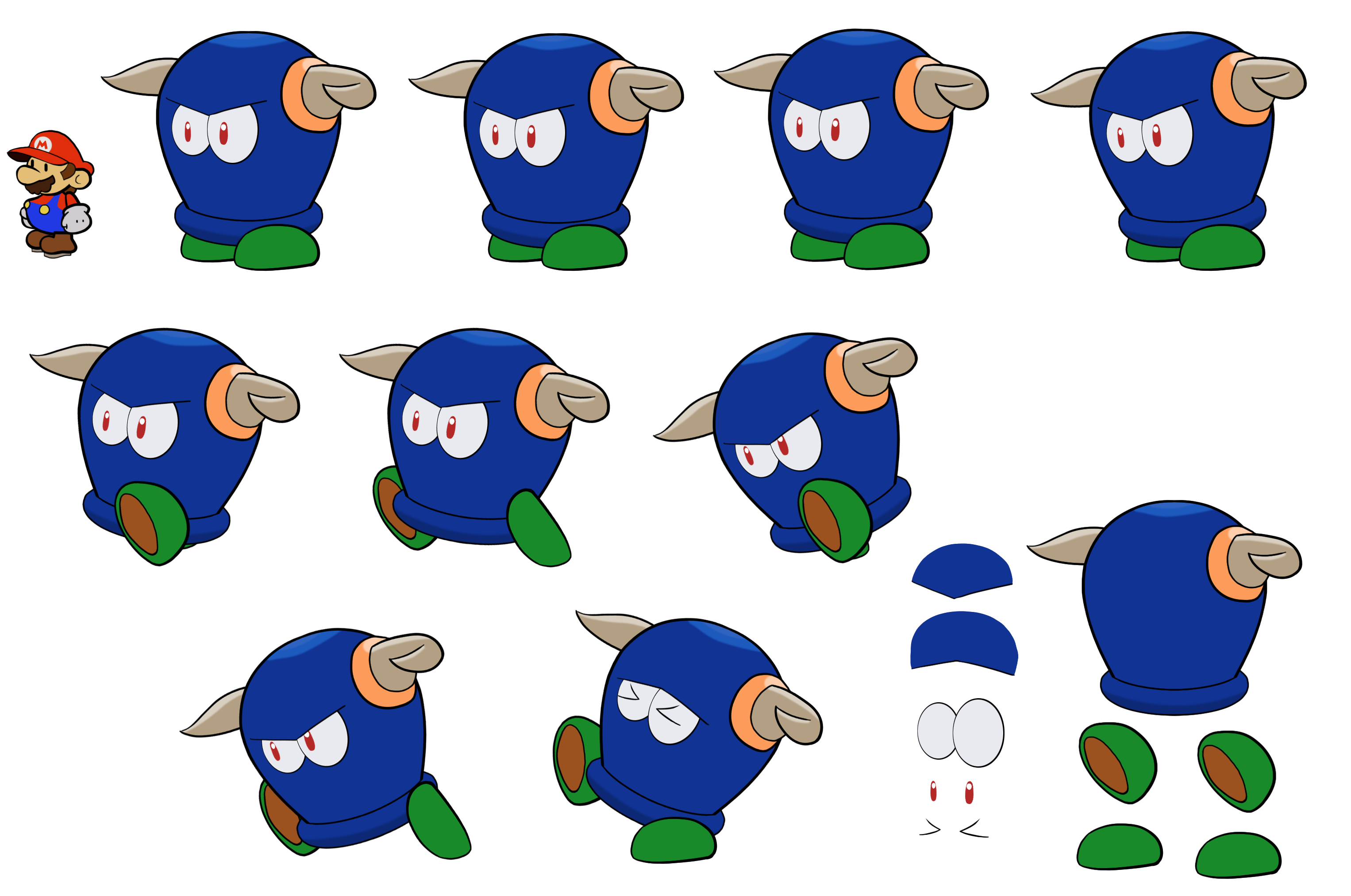 Mario Customs - Bully (Paper Mario-Style)