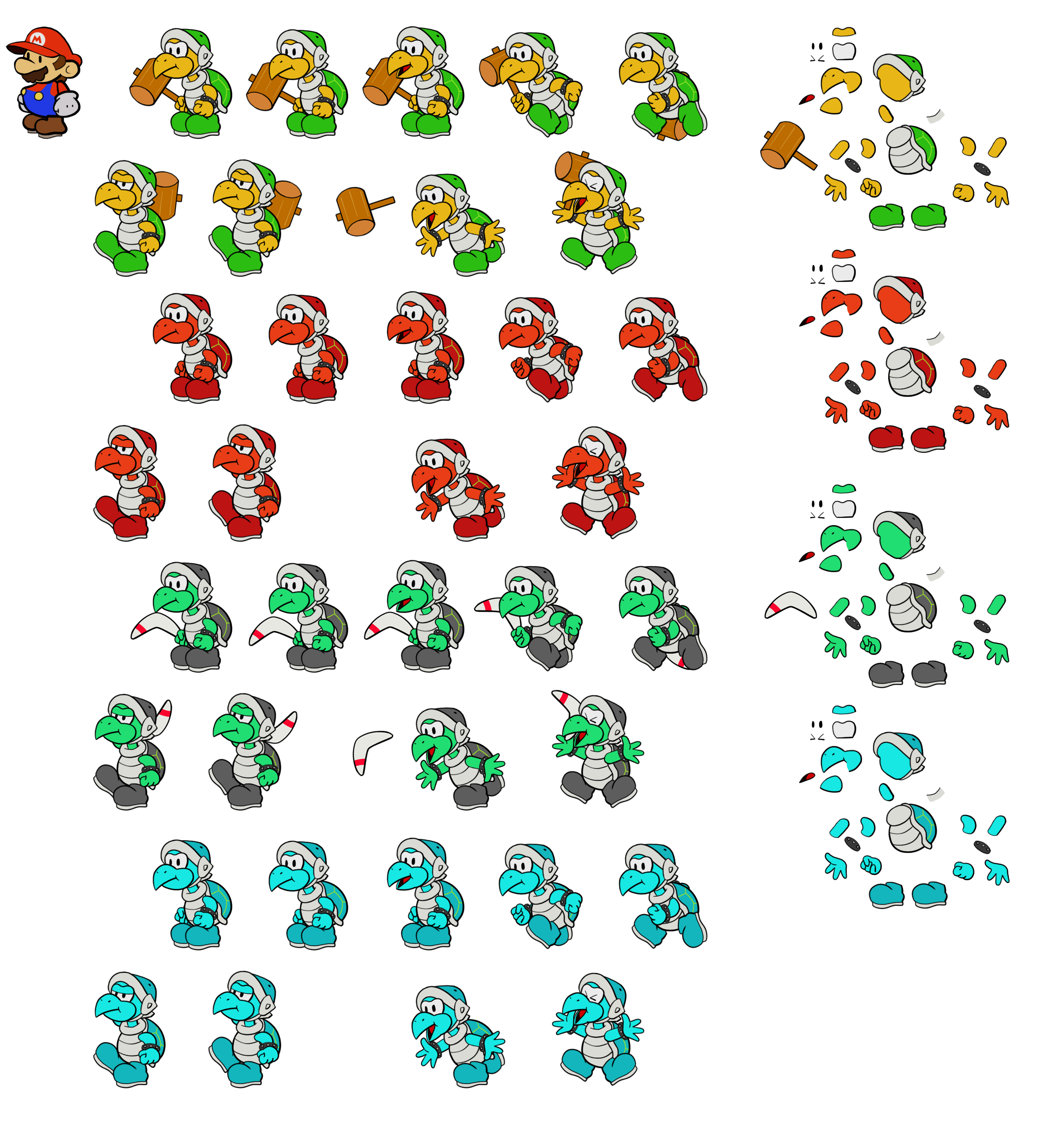 Mario bros sprites. Спрайты Марио. Hammer Bros Mario. Paper Mario Sprites Custom. Hammer bro Sprites.