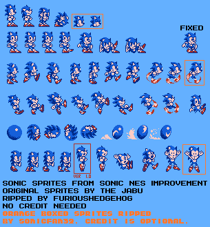 NES - Sonic the Hedgehog Improvement (Hack) - Sonic - The Spriters Resource