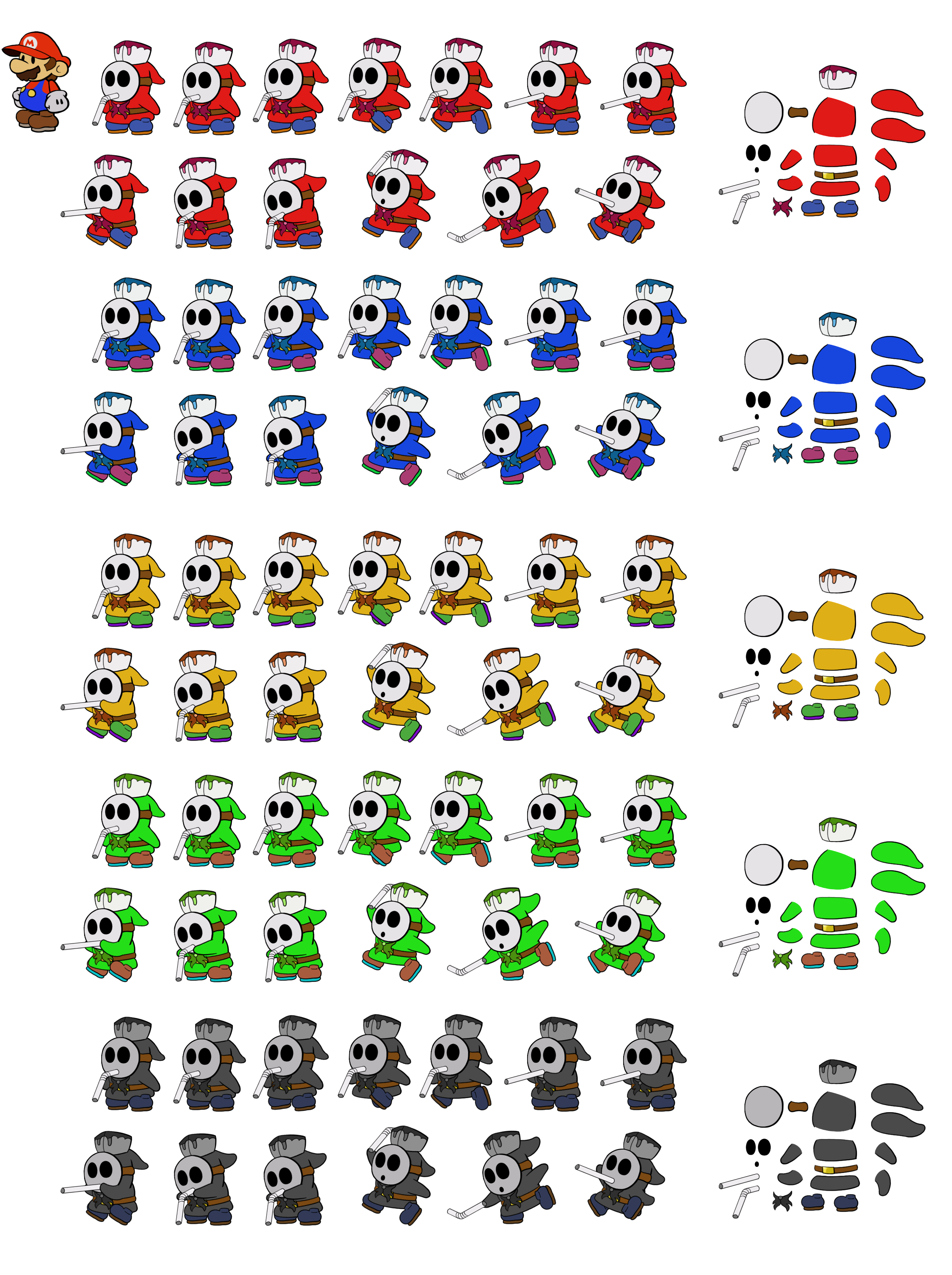 Paper Mario Customs - Slurp Guys (Paper Mario-Style)