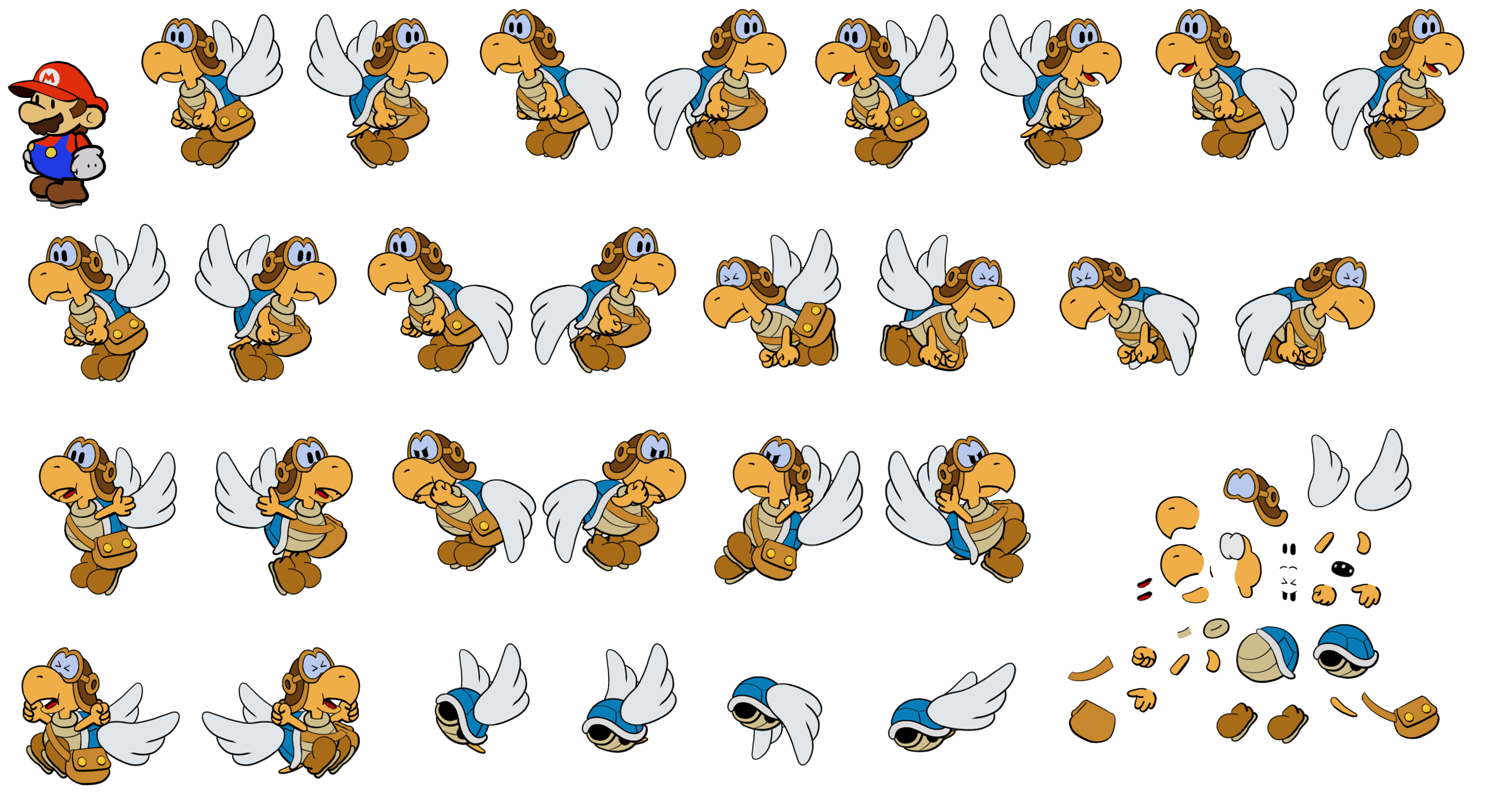 Paper Mario Customs - Parakarry (Paper Mario-Style)