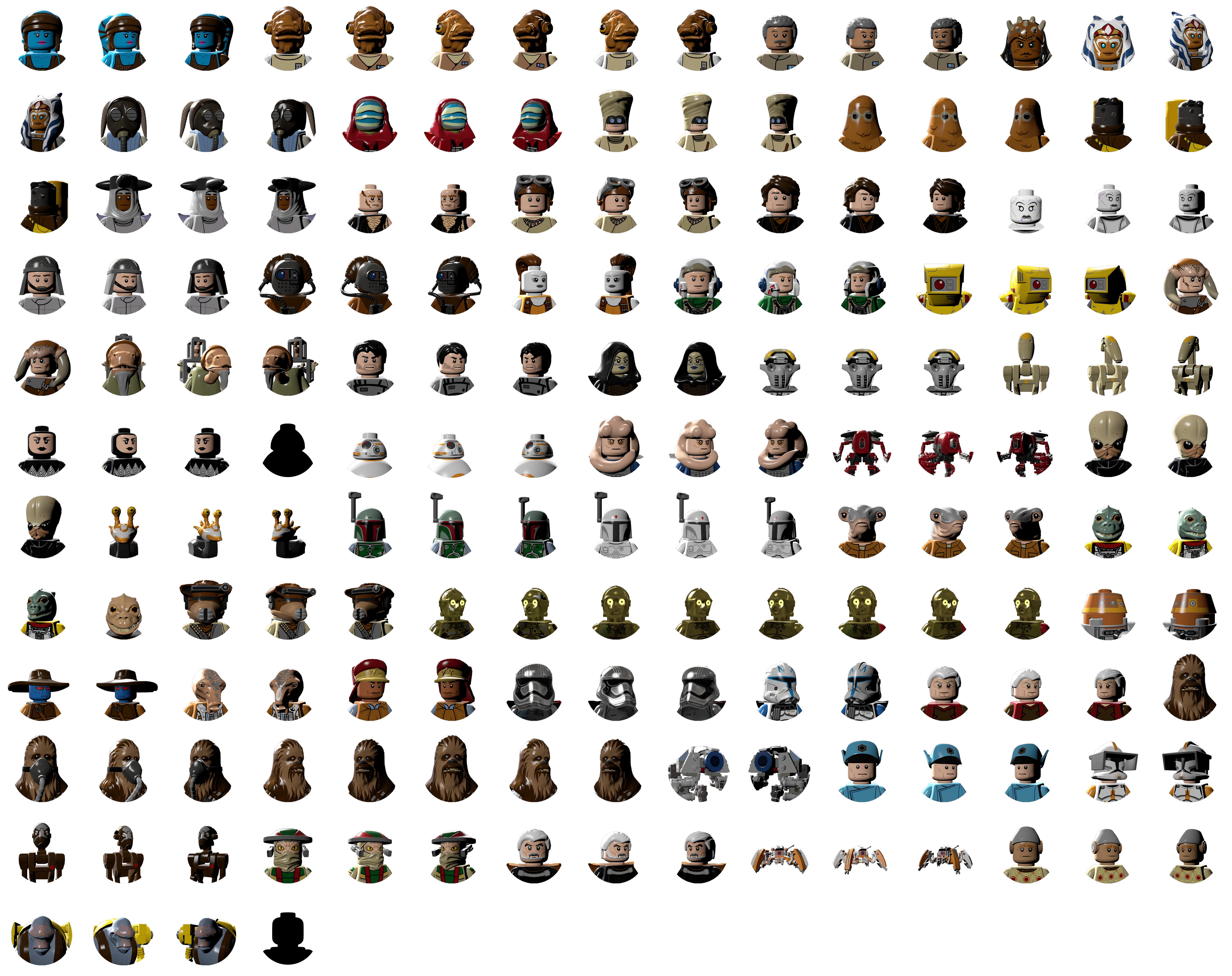 LEGO Star Wars: The Force Awakens - Character Icons (A-C)