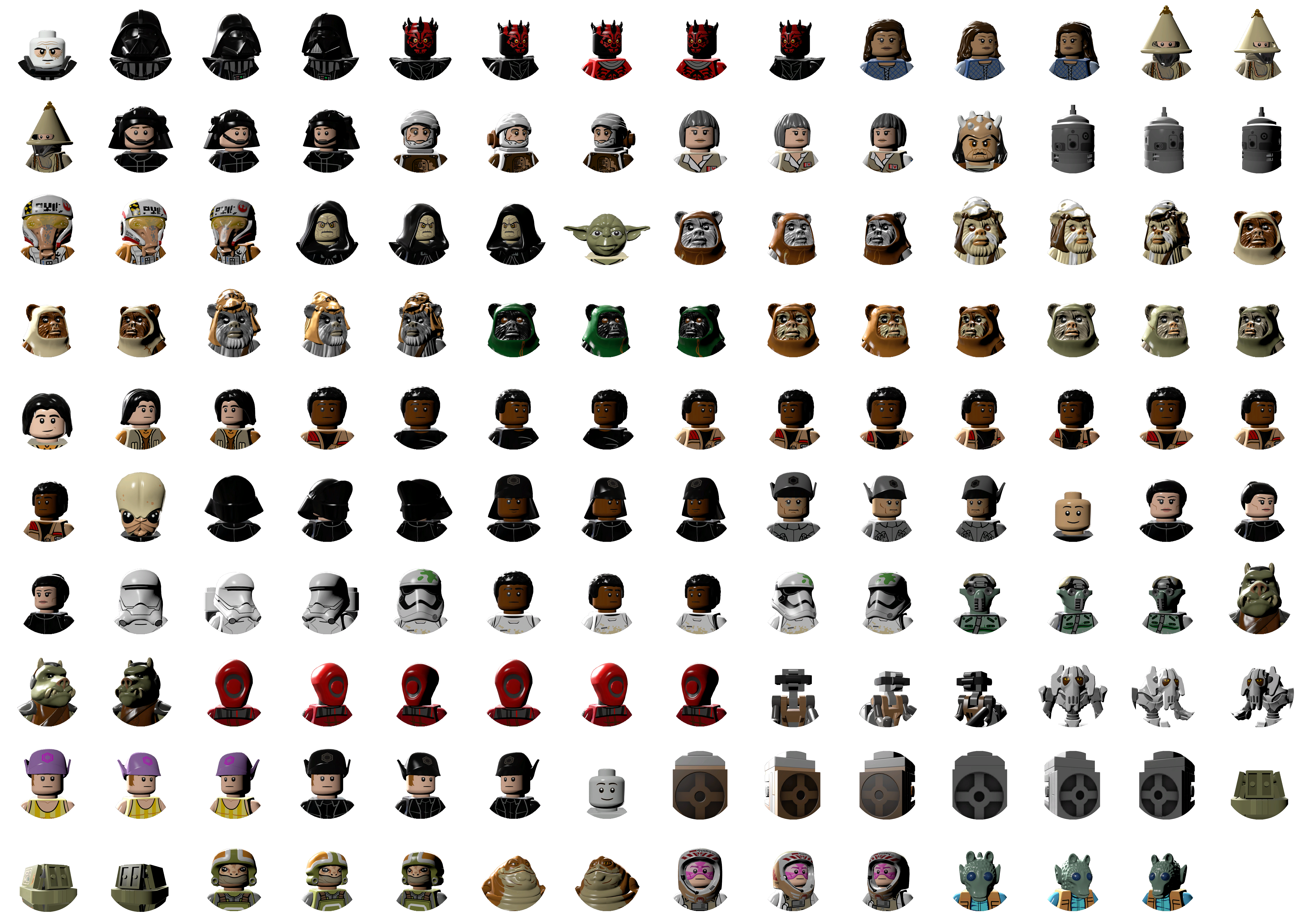 LEGO Star Wars: The Force Awakens - Character Icons (D-G)