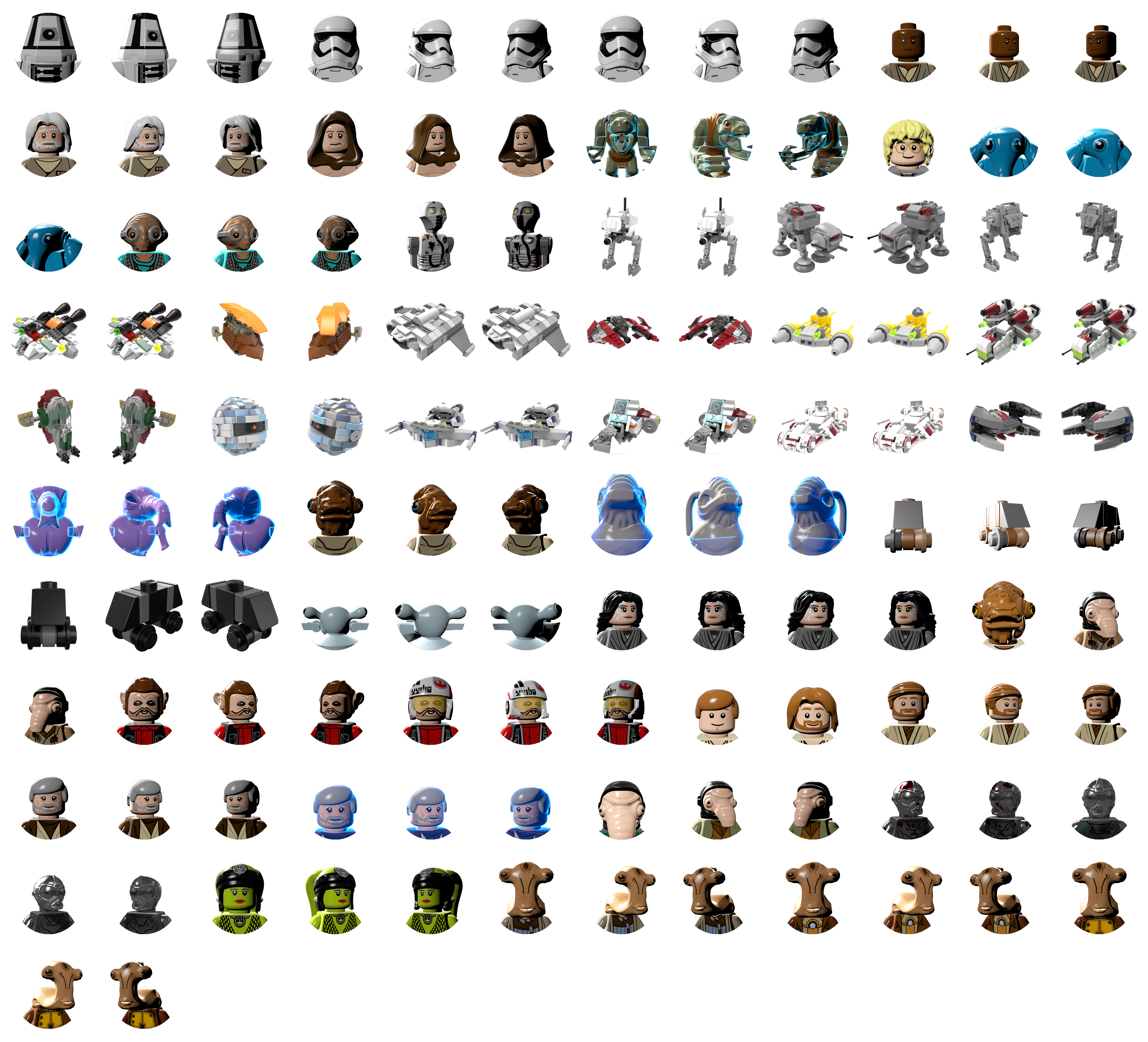 LEGO Star Wars: The Force Awakens - Character Icons (M-O)