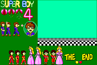 Super Boy 4 (Bootleg) - Title Screen & Ending