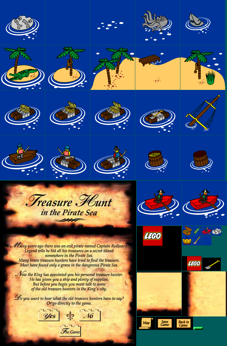 LEGO Pirates: Treasure Hunt in the Pirate Sea - General Sprites