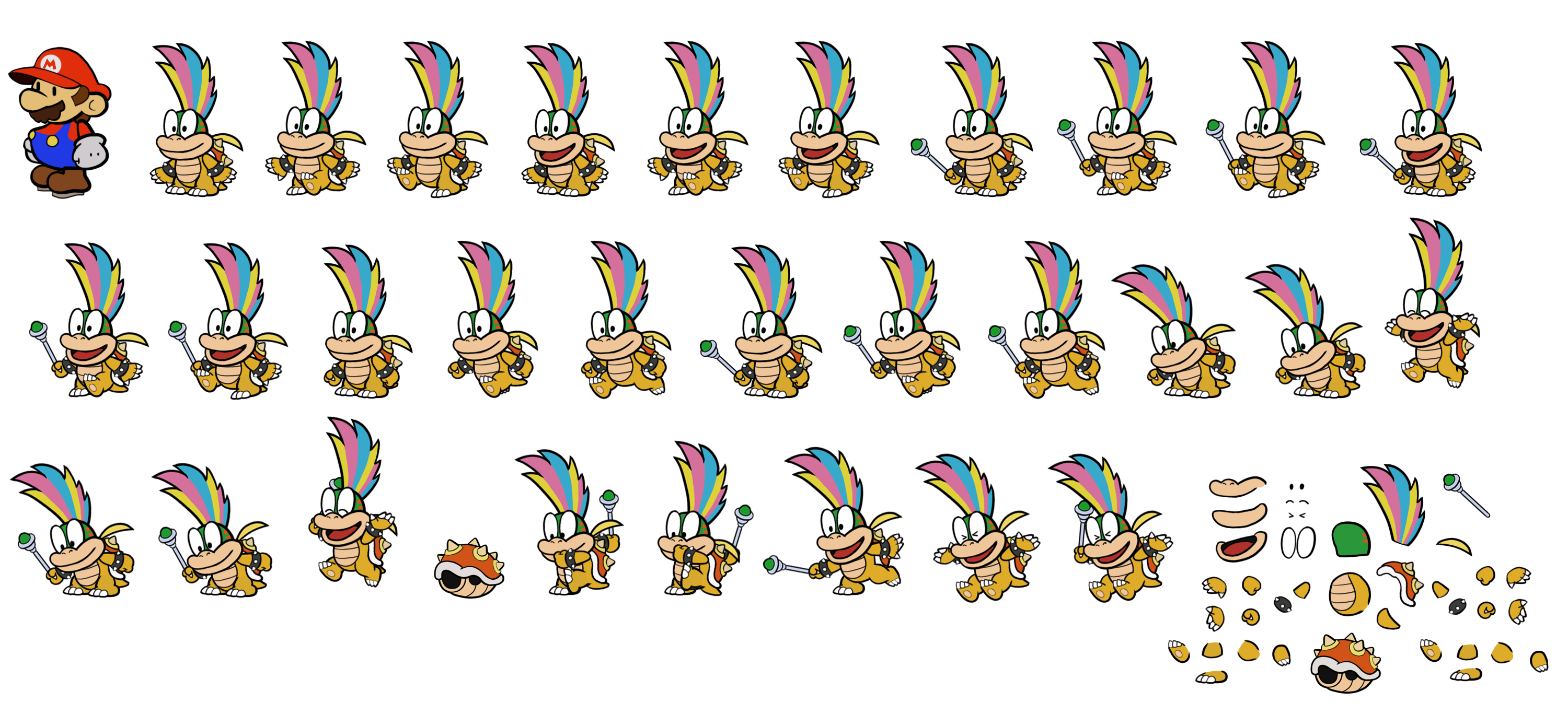 Lemmy Koopa (Paper Mario-Style, Modern)