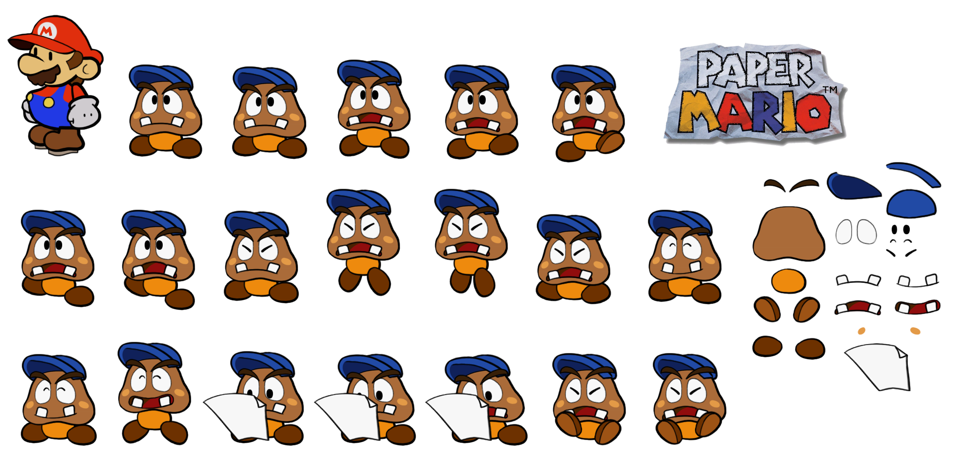 Goombario (Paper Mario-Style)