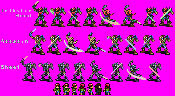 Breath of Fire 2 - Trikster, Hood, Assassin & Sheef
