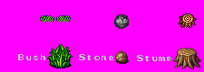 Stump, Stone & Bush