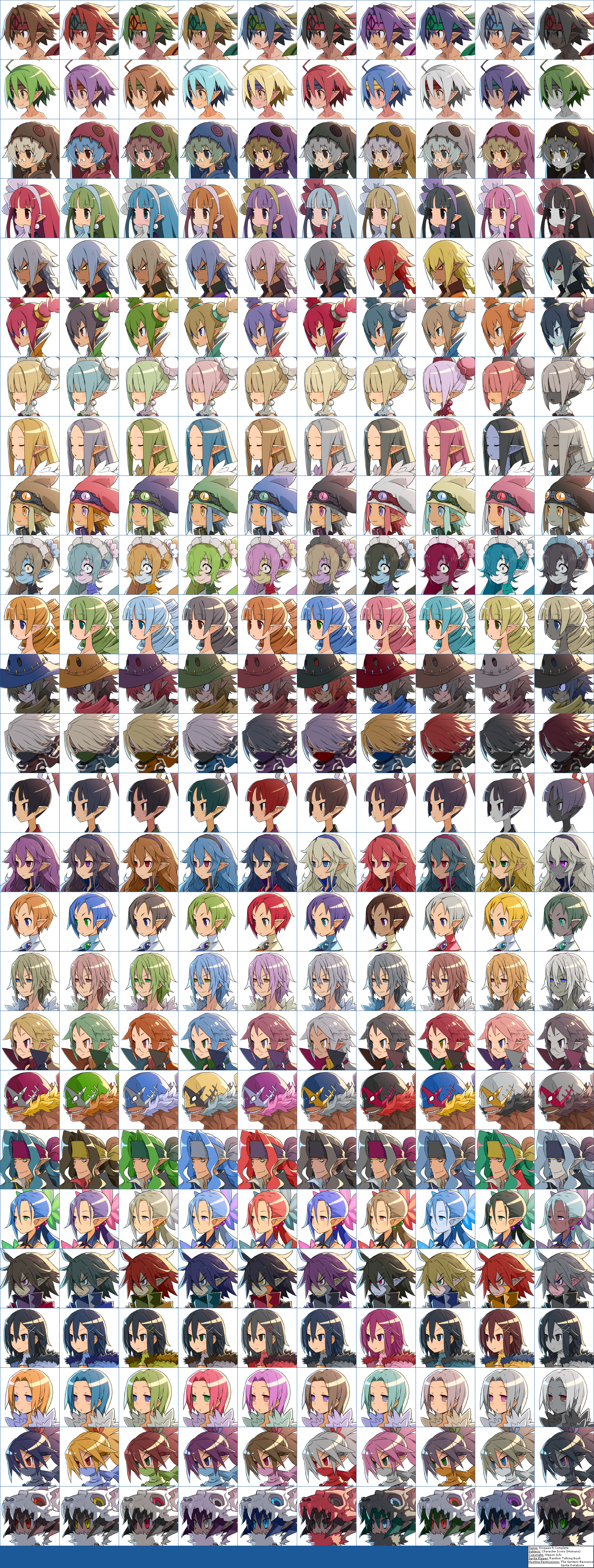 Disgaea 5 Complete - Character Icons (Humans)