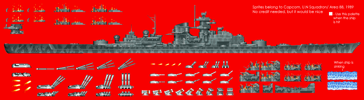 U.N Squadron / Area 88 - Battleship Minks