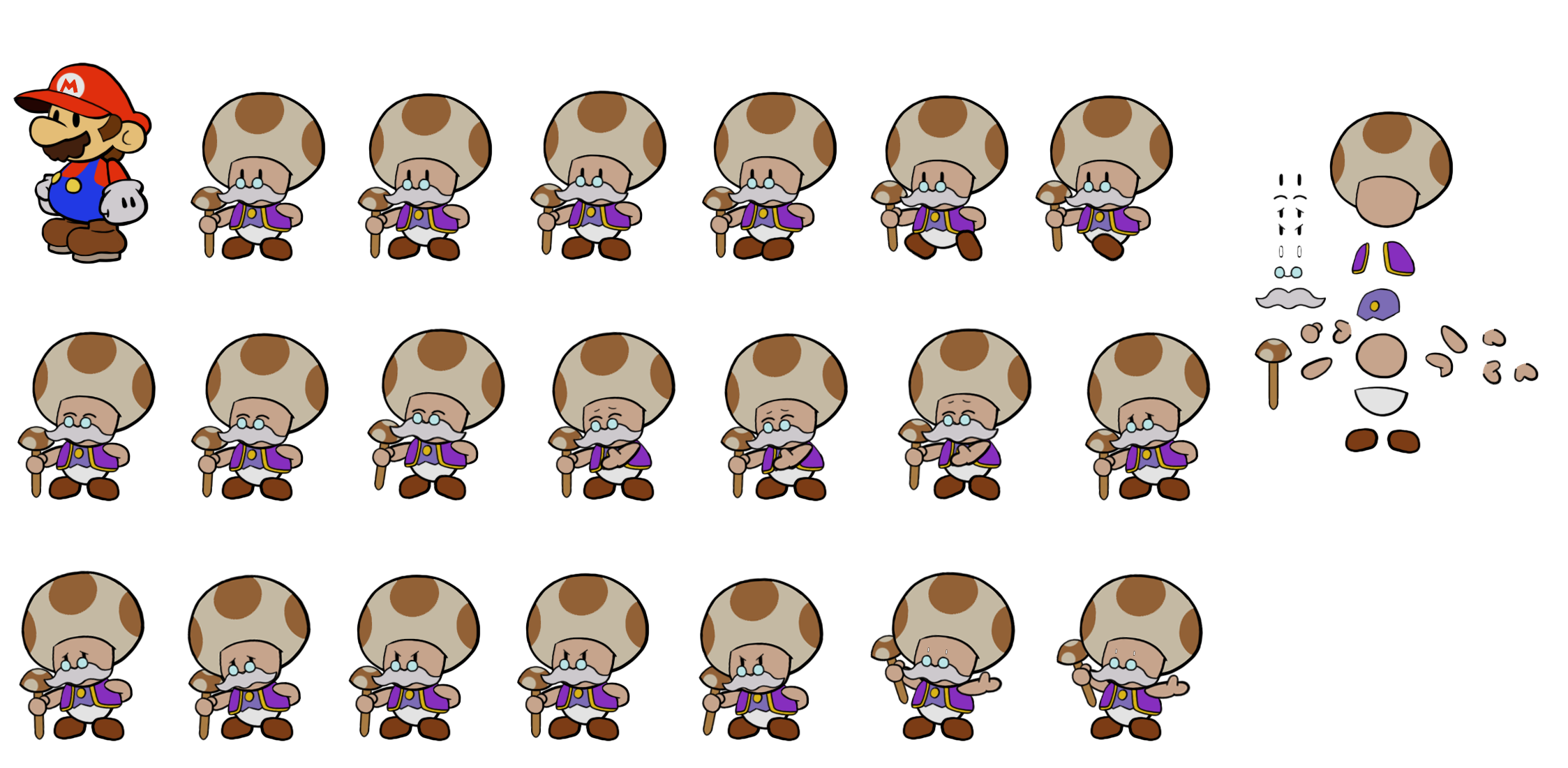 Toadsworth (Paper Mario-Style)